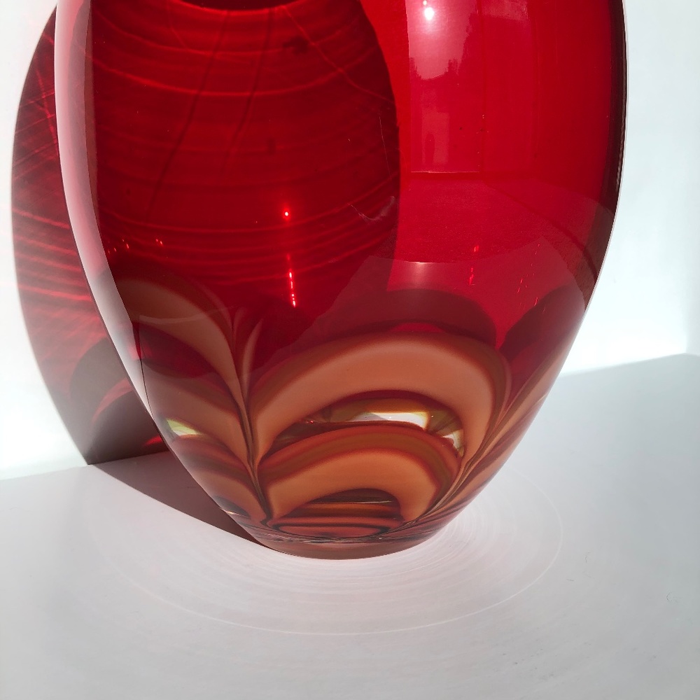 Waterford Crystal - Evolution by Waterford Red Crystal Art Glass vase - Picture 3 of 7